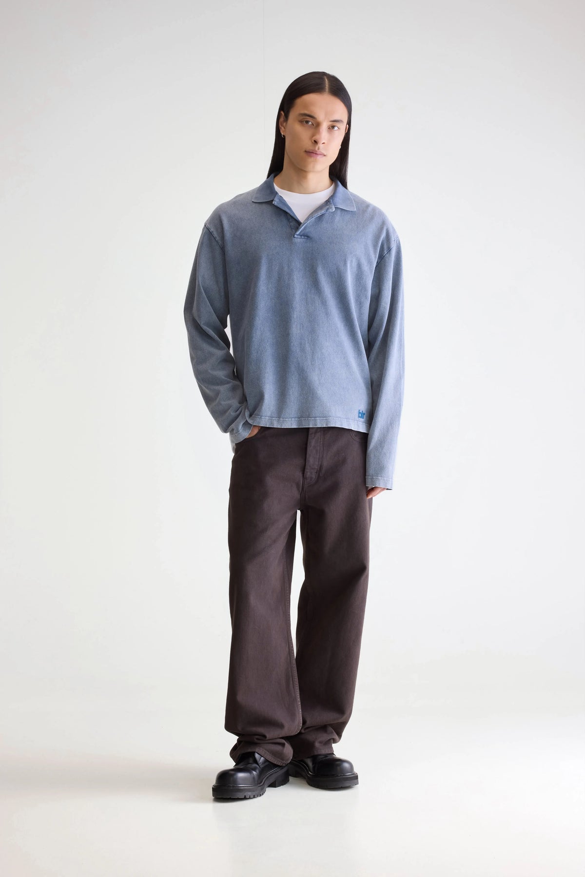 Vlugies long-sleeve polo (252 / M / BLUES)